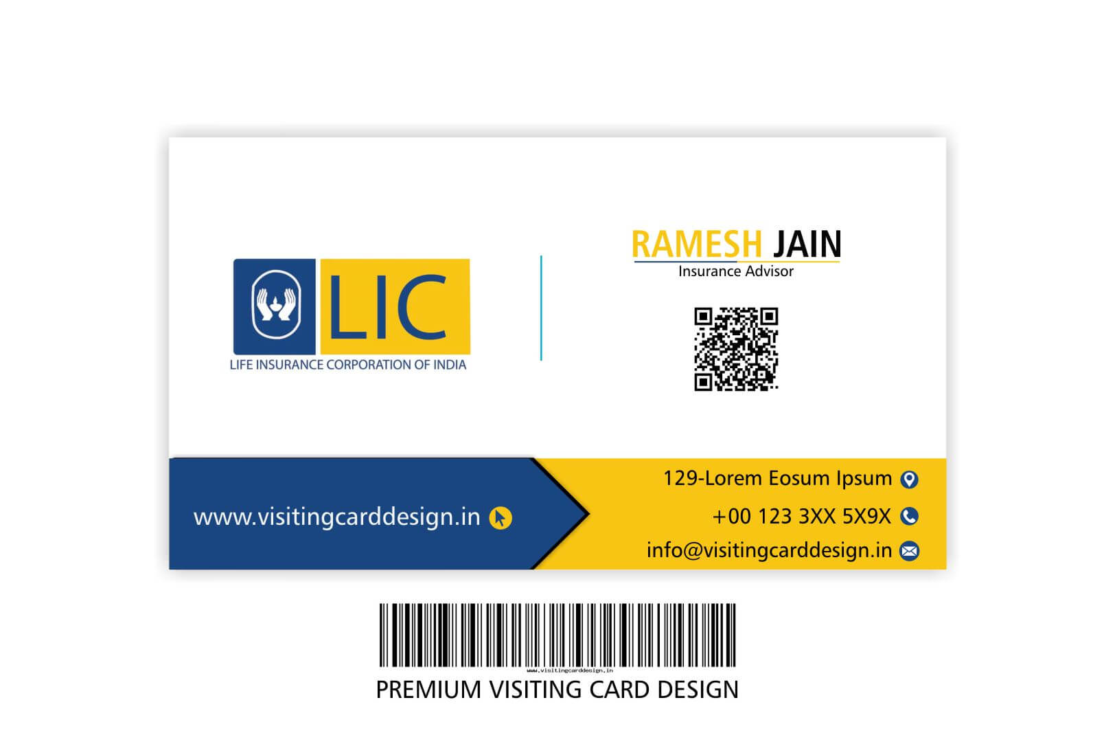 Lic Visiting Cards Design In Cdr Free Download 2021