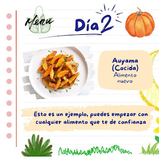 Alimento complementario 2, la auyama cocida