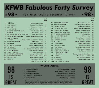 KFWB Fab Forty - December 6, 1958