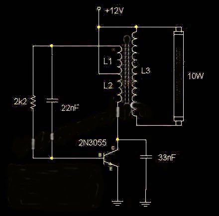 BLOG TEKNIK VOKASI Rangkaian  Inverter  Lampu TL 12 V DC 