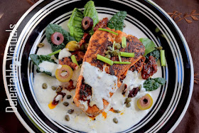 Spicy Pan-Seared Salmon with Feta Sauce