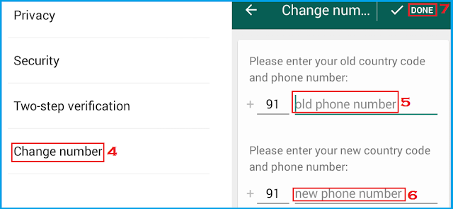 whatsapp me mobile number kaise badle