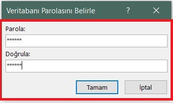 MS Access Veritabanını Şifreleme