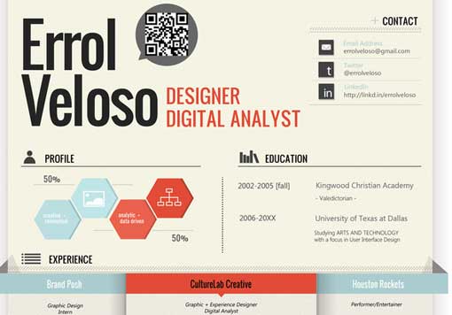 curriculum vitae estilo infografia mexico