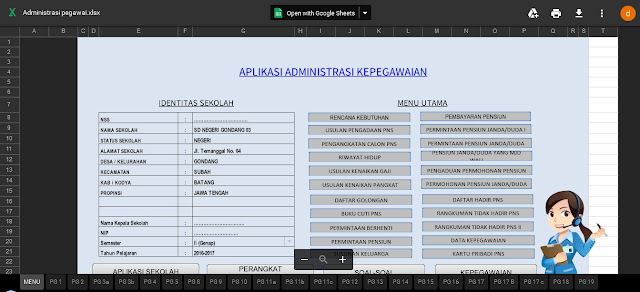 Aplikasi Administrasi Kepegawaian Excel Bagi PNS Gratis