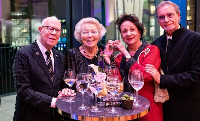 Princess Beatrix attended the premiere of Celebrating an evening with Jiří Kylián, held at Amare in The Hague