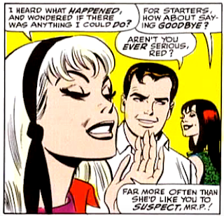 Amazing Spider-Man #55, john romita, gwen stacy and mary jane watson engage in verbal sparring