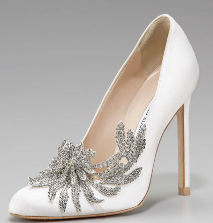 Bella's Swan Wedding Shoe by Manolo Blahnik