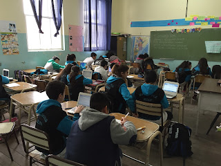 Los alumnos en evaluación con Edmodo