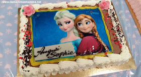 La festa di compleanno a tema Frozen la torta