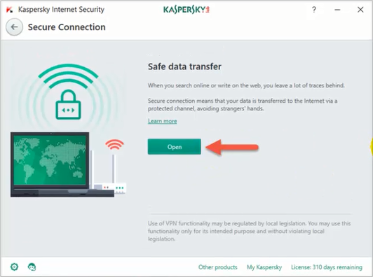 VPN داخل برنامج Kaspersky 2017 شرح خاصية Kaspersky Secure Connection 