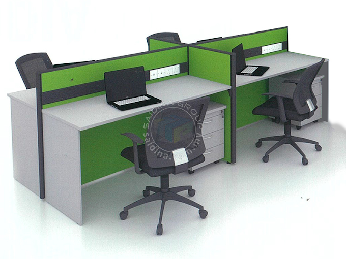 Workstation Cluster of 4 c/w Rectangular shape table 