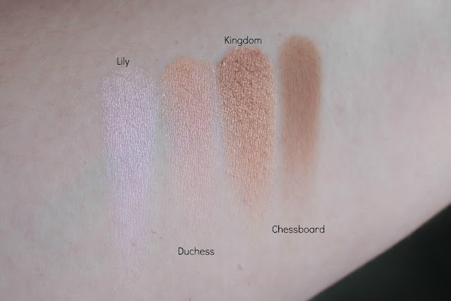 Photo of Swatches of The White Queen Shades from the Urban Decay Alice Through the Looking Glass Palette