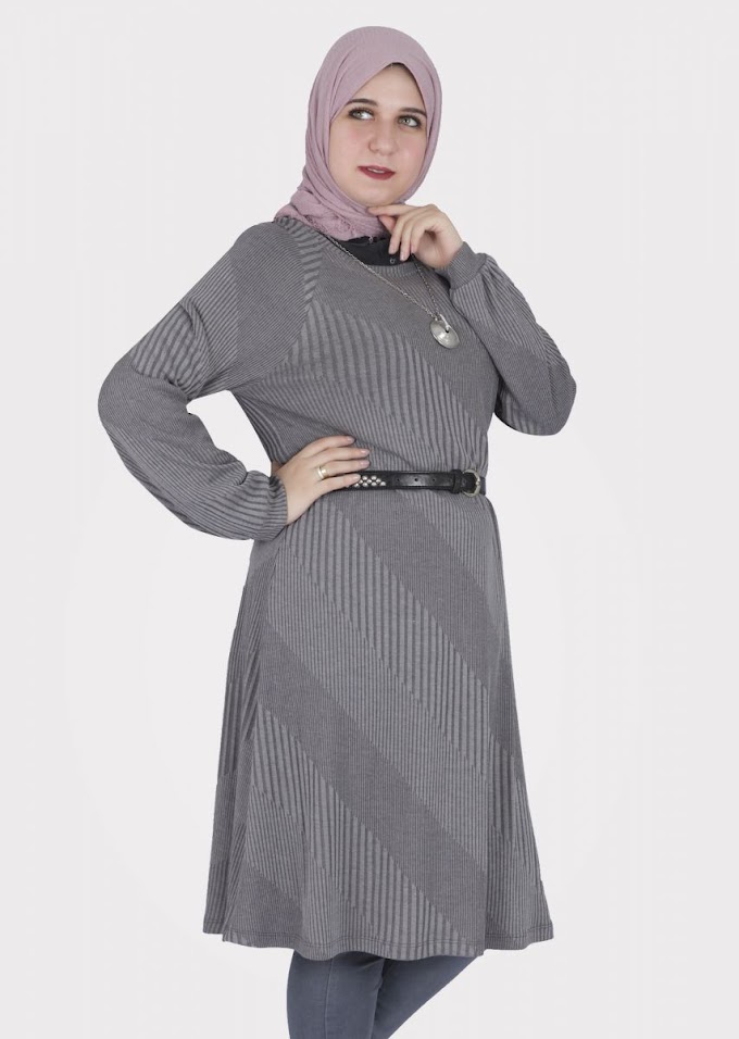 Vogue Egypt Knitted Raglan Sleeve Dress