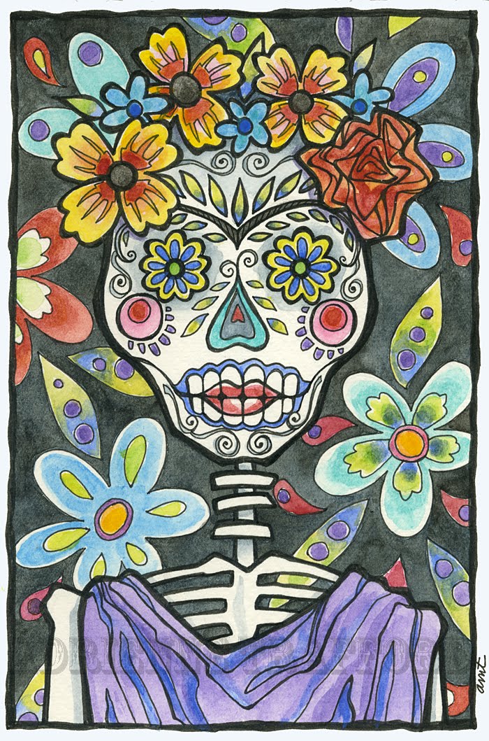 day of the dead girl drawings. Day of the Dead - Frida Kahlo