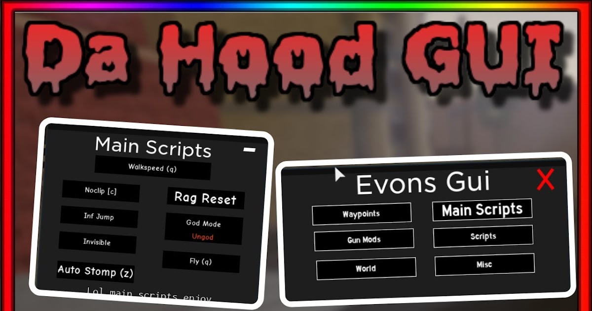 Da Hood Gui - roblox scripts gui