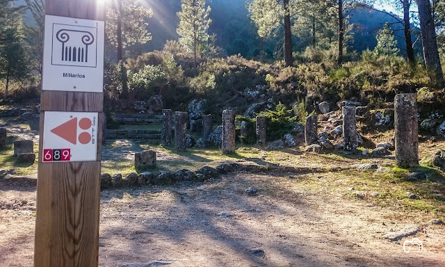 Miliarios romanos de la Vía Nova en Lobios (Ourense)