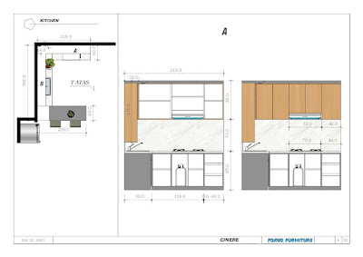 gambar desain kitchenset serta ukuran