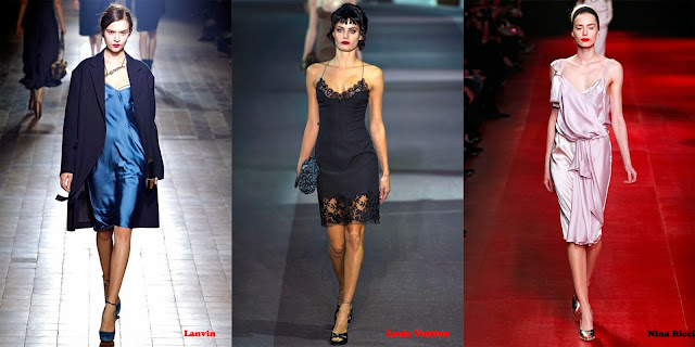 Tendencias mujer otoño/invierno 2013/14 vestido lencero: Lanvin, Louis Vuitton y Nina Ricci