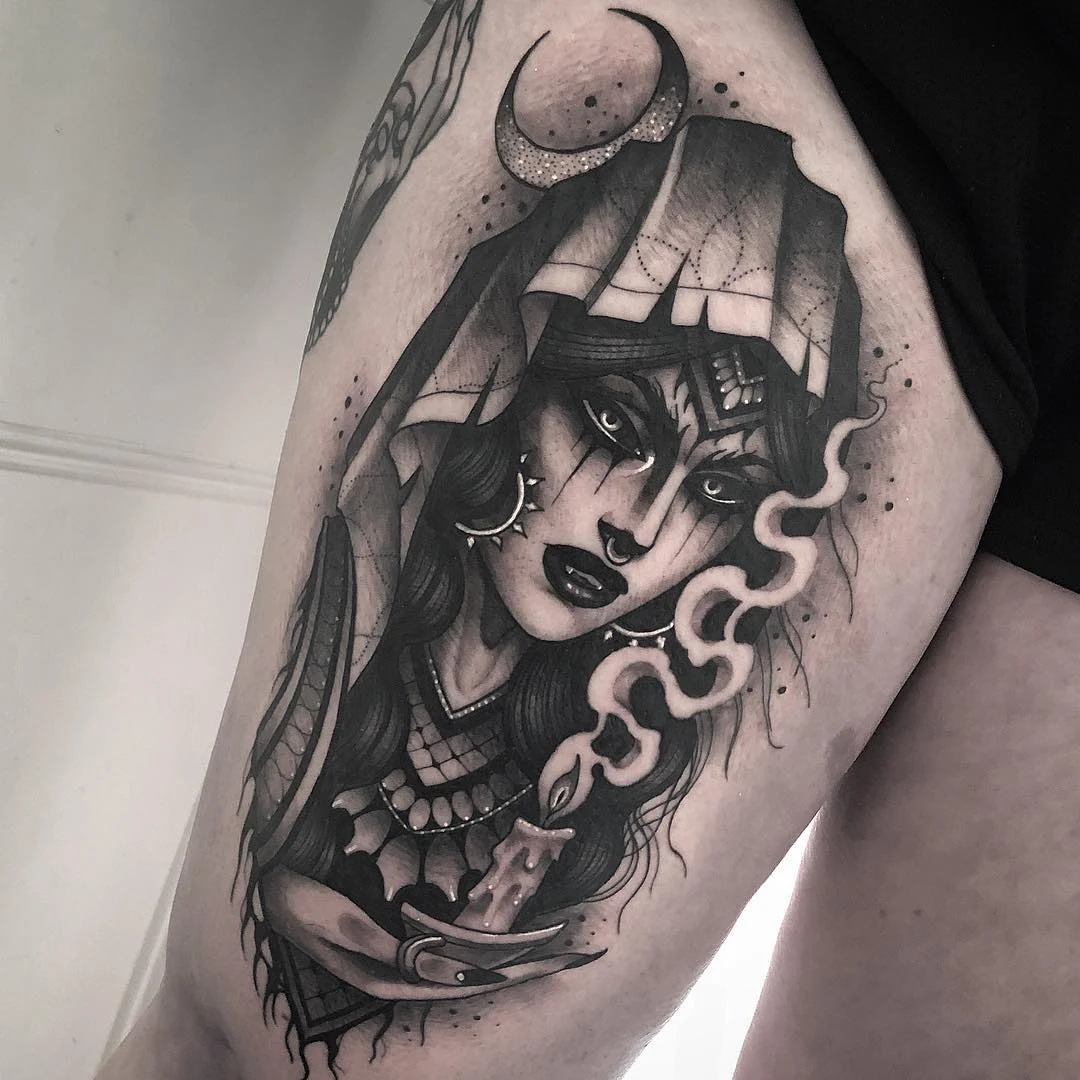 Tatuajes de Brujas y Brujitas para chicas