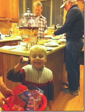 Josh chose an old, stale piece of Halloween candy instead of pie