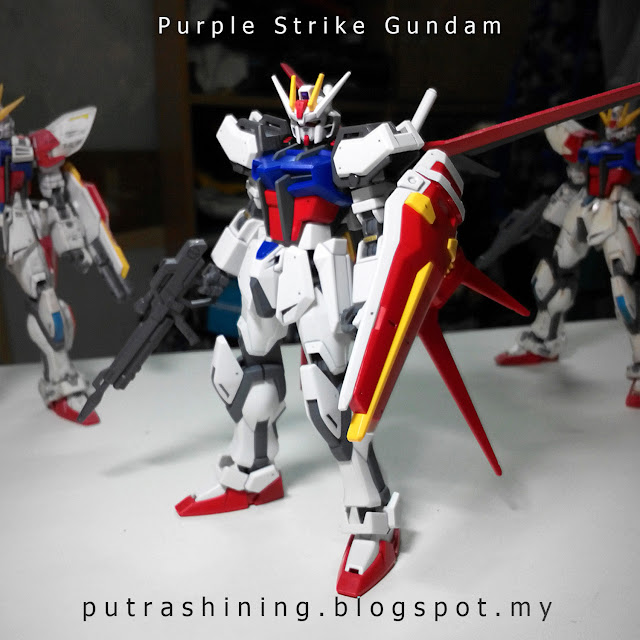 HGCE 1/144 Aile Strike Gundam Custom by Putra Shining "Purple Strike Gundam"