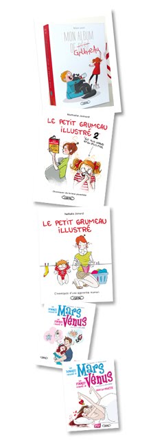 Une sélection de livres avec des images et des dessins que c'est ton Bouffon qui les a faits