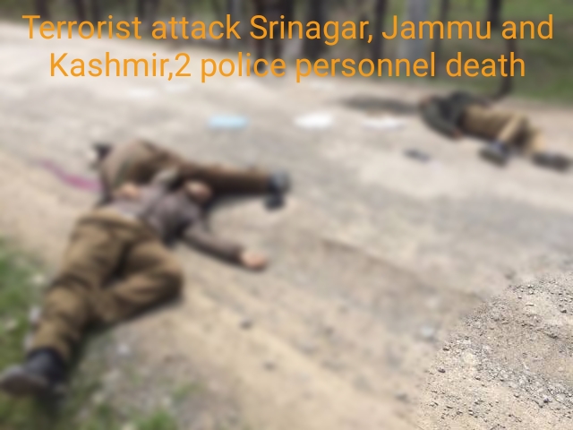 In Srinagar two police officers were killed and a few others were injured