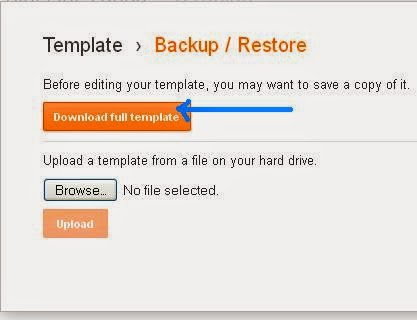 Backup and Restore of a Blog Template