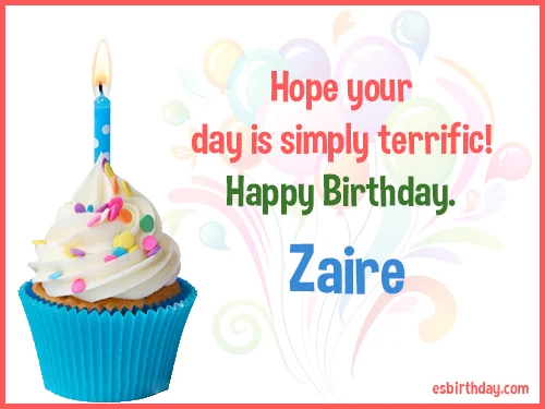 Zaire Happy birthday