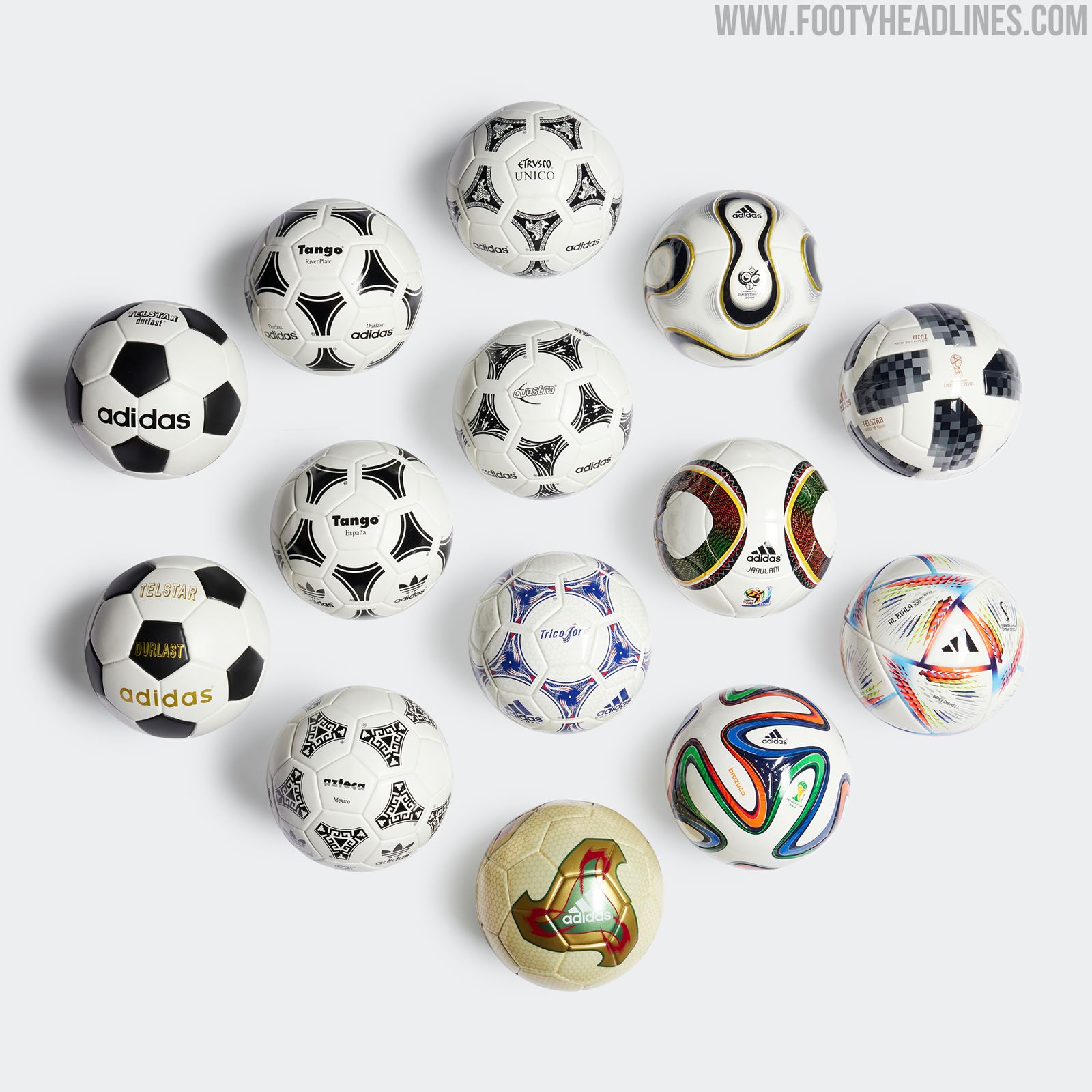 Sold Out Immediately: Adidas 1970-2022 World Cup Mini Ball Set