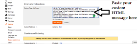 how to create a custom 404 page for Blogspot blog create 404 page for Blogger blog