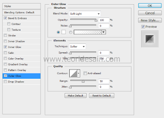 Memberikan effect Outer Glow