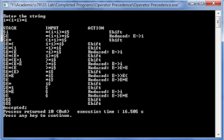 operator precedence parser, syntax analysis operator precedence parsing, ambiguous grammar c program implementation