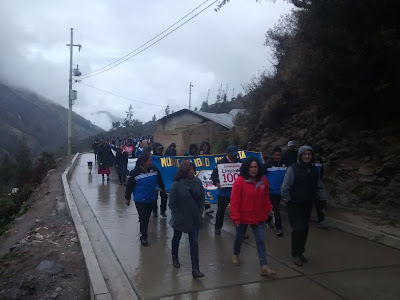 MIENTRAS EN LLATA PROTESTABAN CONTRA EL ALCALDE, EN JACAS SALIERON A LAS CALLES POR OTRA CAUSA