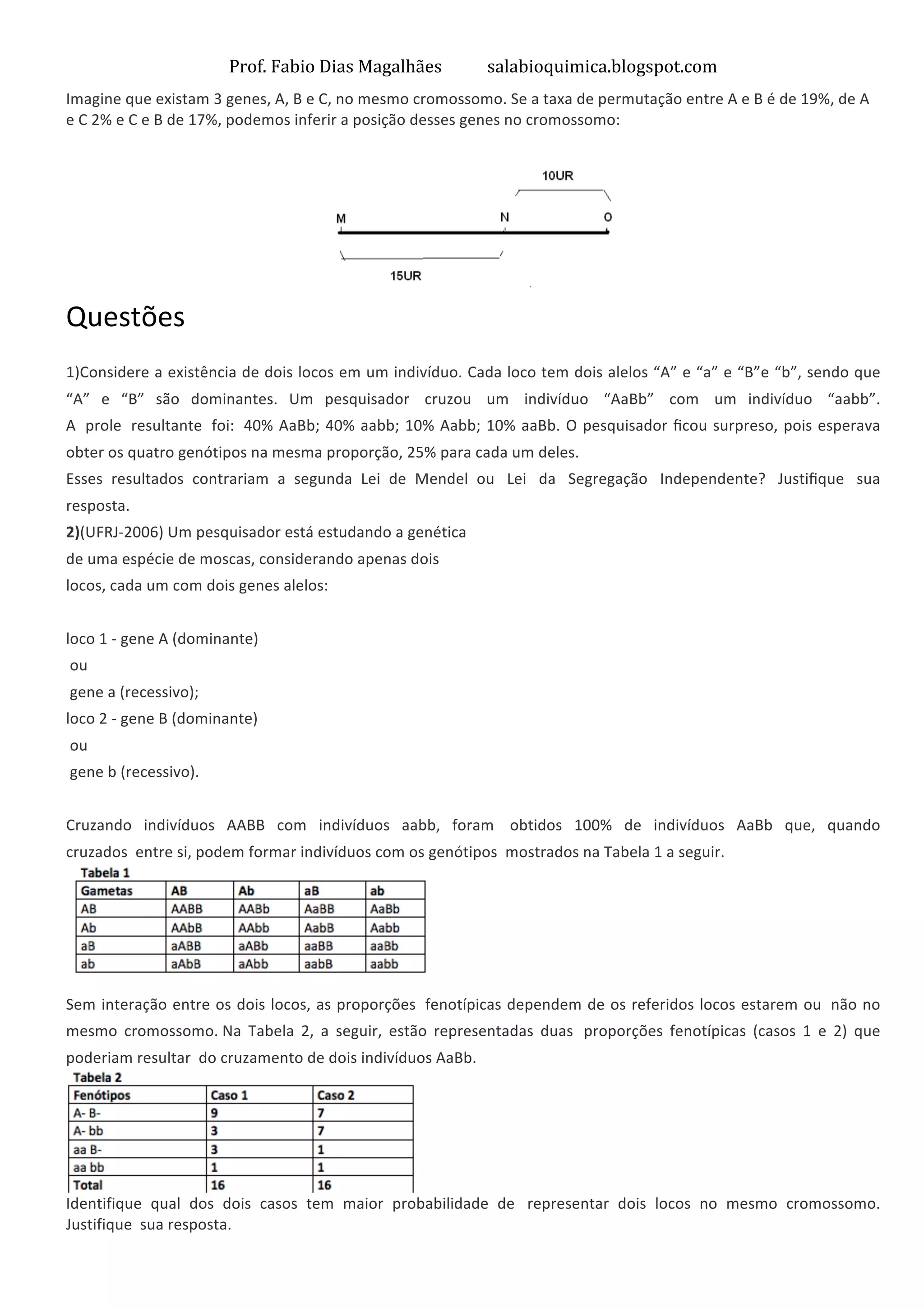 Linkage exercícios