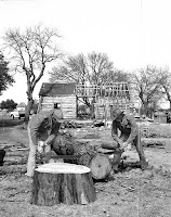 Demonstration of making cypress shingles Kerrville Texas