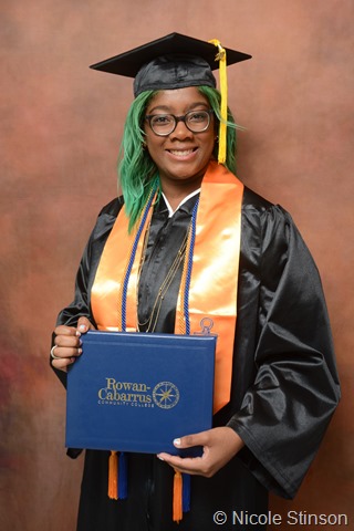 Photo of Nicole Stinson at her College Graduation for her Associate's Degree