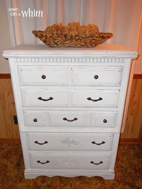 Classic White Dresser Makeover with Natural Distressing| Denise on a Whim