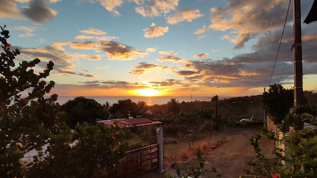 Coucher de soleil sur la mer des Caraïbes