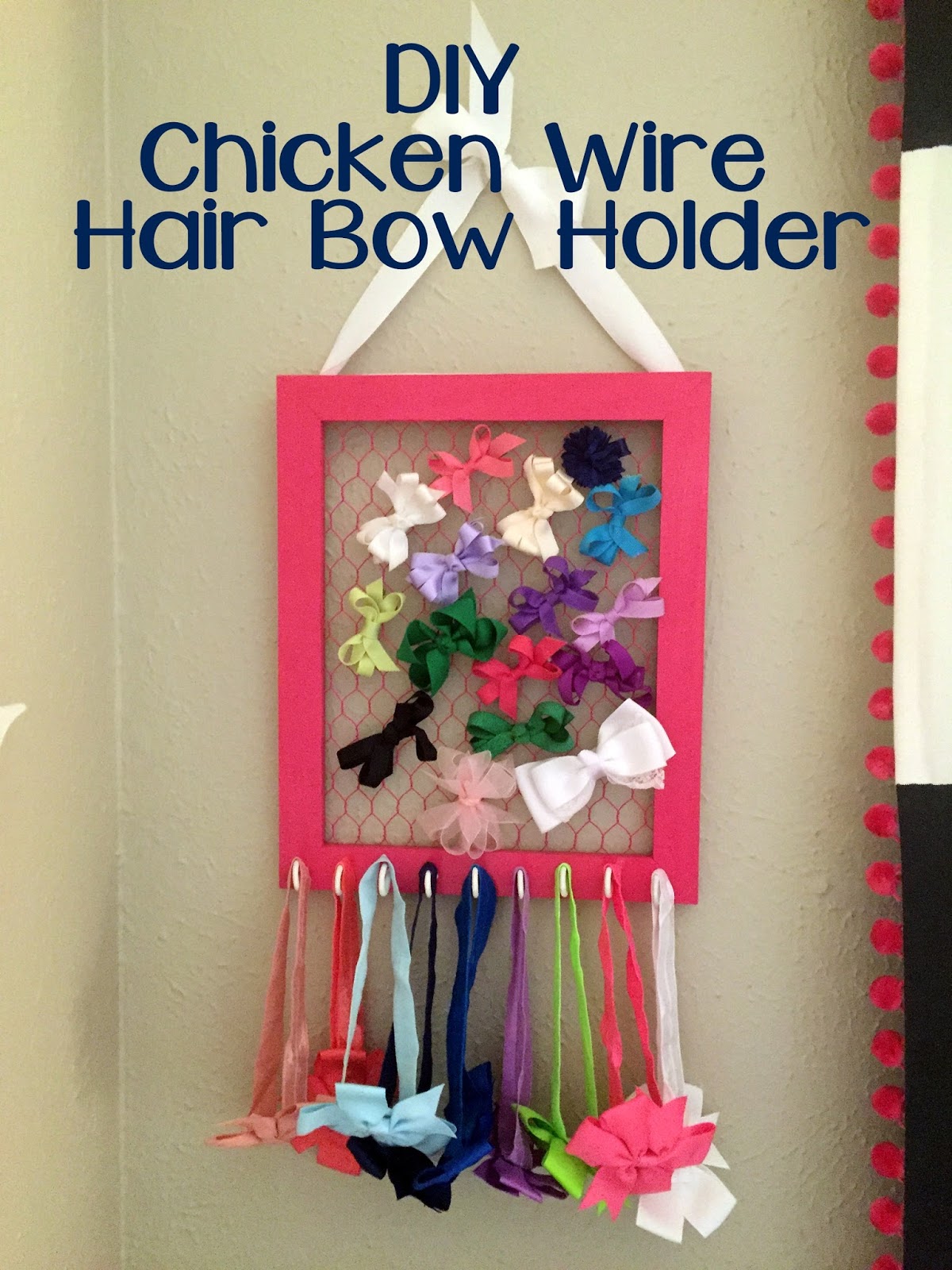 Live And Learn Diy Framed Chicken Wire Hair Bow Holder