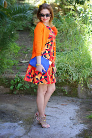 Choies multicolor debris dress, Cesare Paciotti sandals, Millelire POP, Fashion and Cookies, fashion blogger