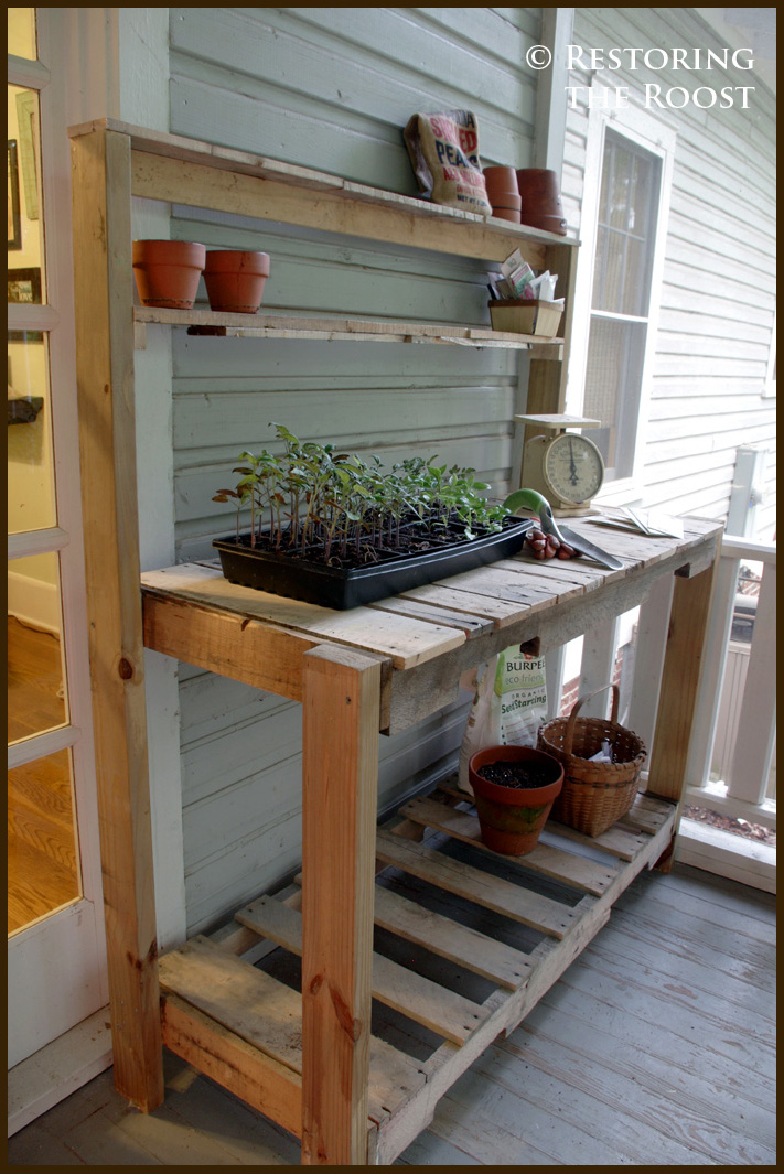 Restoring the Roost: DIY Wood Pallet Potting Bench