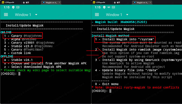 Installing Magisk on Android Emulator