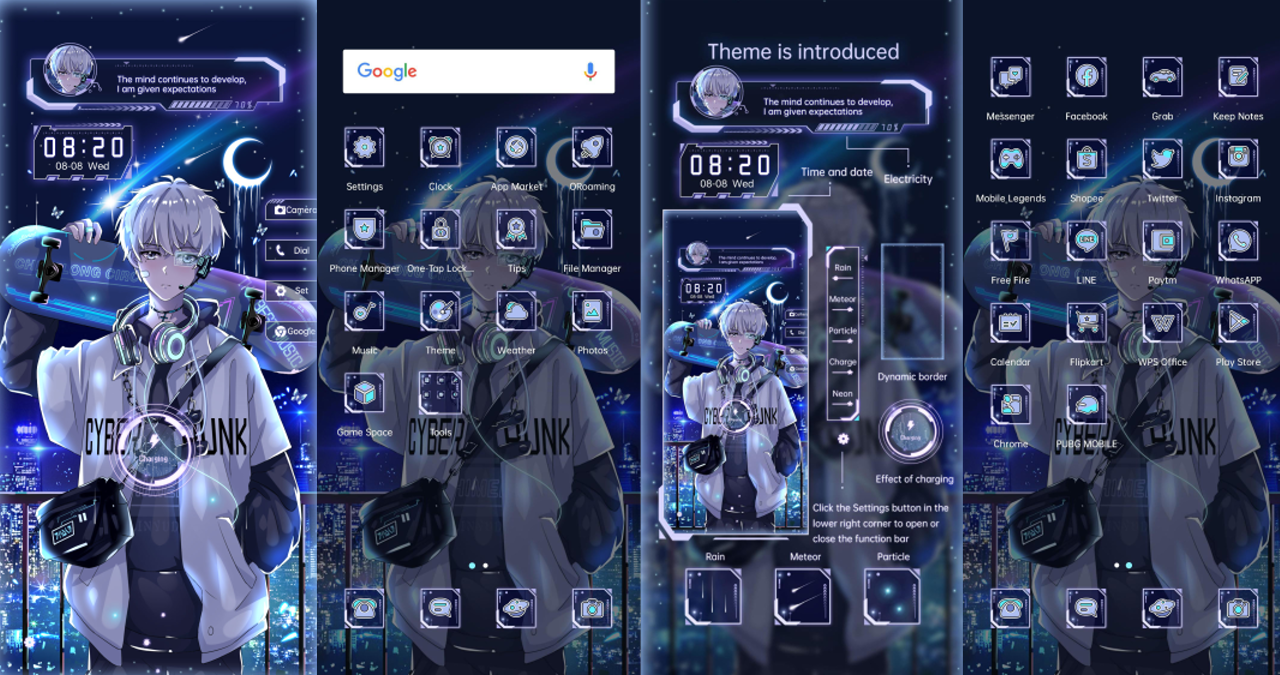 preview Cyberpunk Anime themes for oppo realme