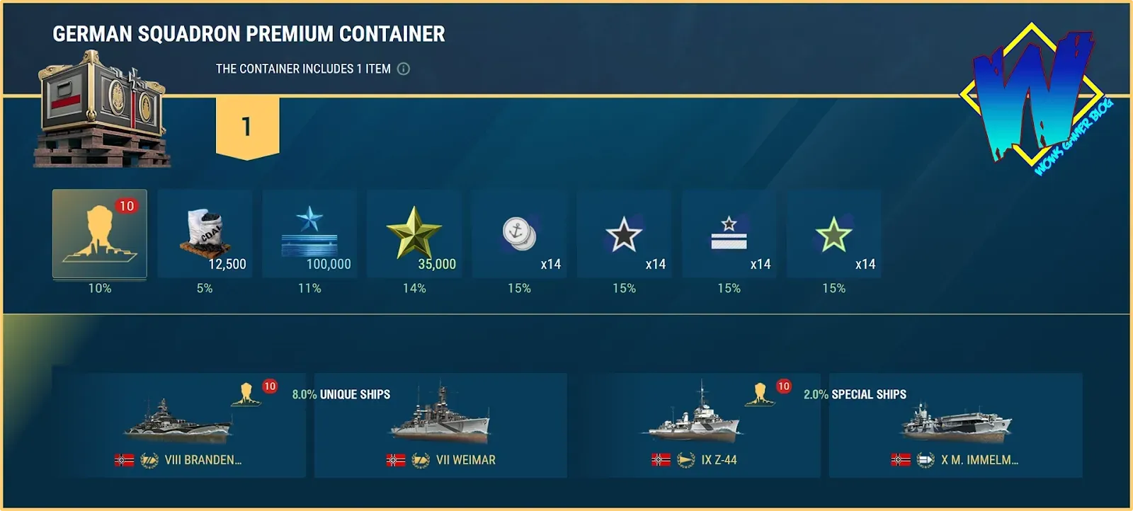 Image of German Squadron Premium Container