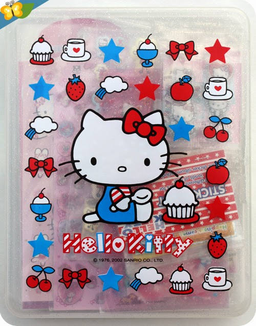 Ma boite Hello Kitty pour ranger ma collection de stickers kawaii