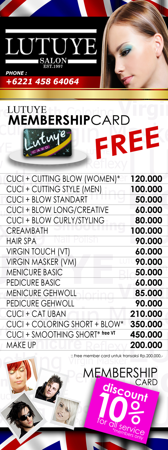 Daftar Harga  Yopie Salon 2021 Friseur