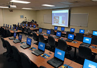 This is a picture of a technology used classroom