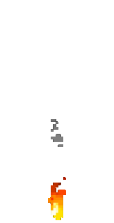 A pixel-art animation of a torch flame.
